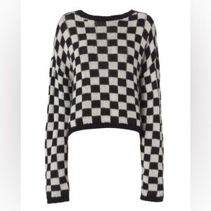 A.L.C. Black and White Checkered Sweater